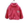thumbnail image 1 of ATOGUTA Boys Windbreaker Jacket Fleece Jacket Full Zip Toddlers Kids Polar Coat Outwear Hot Pink, Size 2T-7, 1 of 4