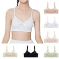 thumbnail image 1 of ATOGUTA Bra for Girls Size 14-18 Breathable Sports Bra Wire Free Push up Running A-Cup Bra White, 1 of 6