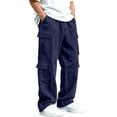 thumbnail image 1 of ATOGUTA Cargo Pants Boys Elastic Waist Pull on School Uniform Kids Clothes Size 5T-15, 1 of 7
