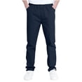 thumbnail image 1 of ATOGUTA Cargo Pants for Boys with Pockets Elastic Waist School Casual Joggers Trousers Size 6-14, Navy, 1 of 6