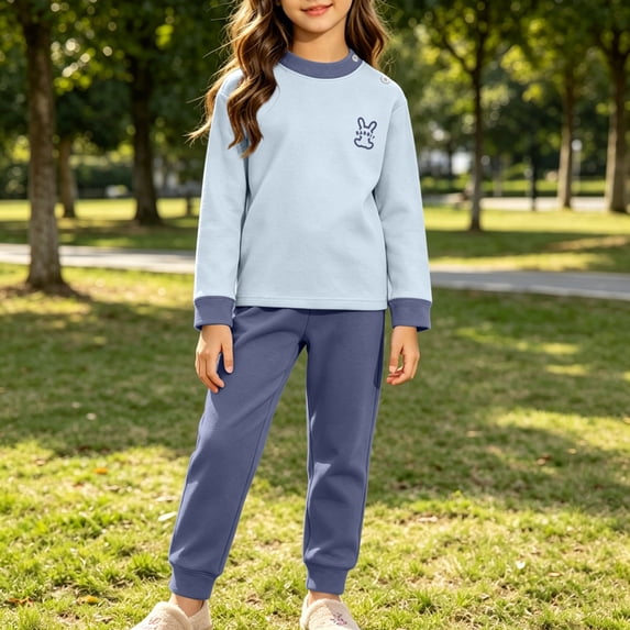 ATOGUTA Clothes For Girl Trendy Sweatshirts and Sweatpants Set Fall Girl Outfits Kids Clothes