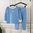 thumbnail image 1 of ATOGUTA Clothes Girls 2-Piece PJs Set Soft Cozy Long Sleeve Top and Pants Sleepwear Size 9M-16, Blue, 1 of 6