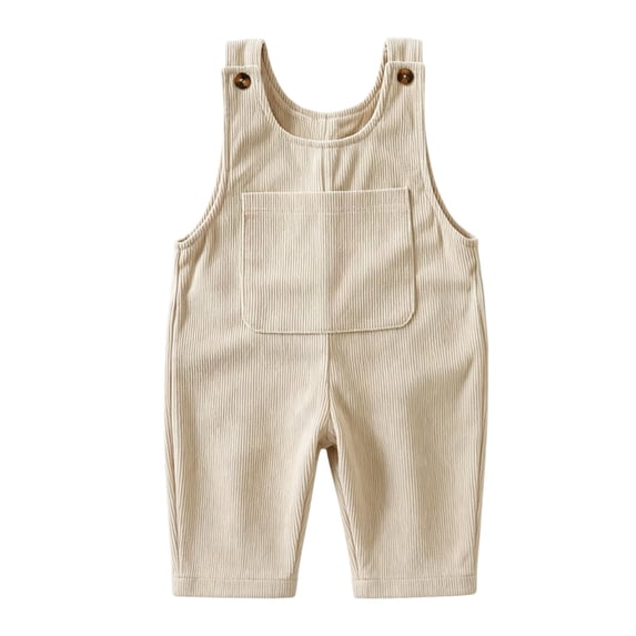 ATOGUTA Corduroy Overalls for Girls Kids Casual Sleeveless Jumpsuit With Front Pocket Size 6M-4T