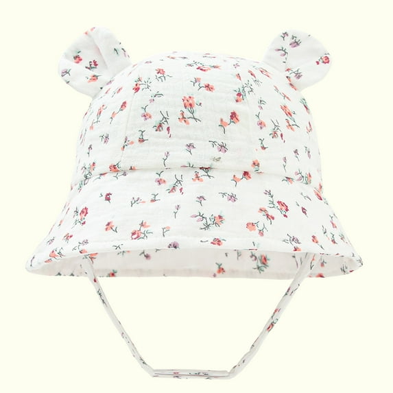 ATOGUTA Cotton Baby Sun Hat Infant Toddler Boys Girls Bucket Hats Summer Sun Protection Kids Beach Caps