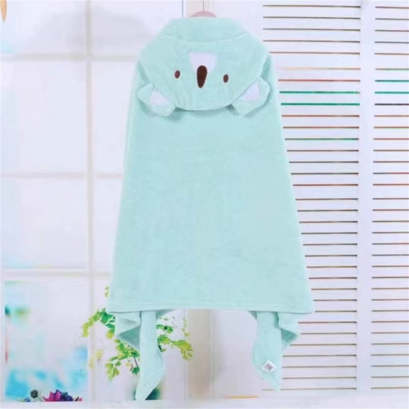 ATOGUTA Cozy Robes for Kids Unisex Hooded Blanket Casual Home Clothes Warm Lamb Cape Fleece Shawl Kid's Bathrobe Blanket Size 0-8, Mint Green