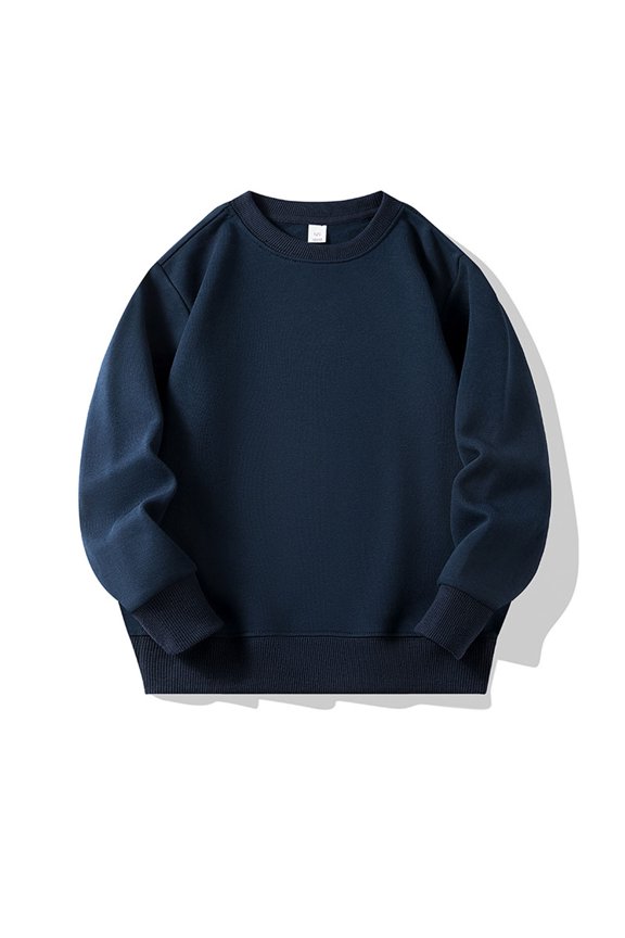 Crew Neck Sweatshirts Boy Graphic Cute Preppy Crewneck Sweatshirt Pullover Top Size 1T-12, Navy