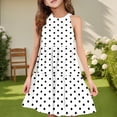 thumbnail image 1 of ATOGUTA Cute Girls Dresses Summer Kids Skater Twirl A Line Tank Dress for School Casual Holiday Party Size 4T-14, White, 1 of 6