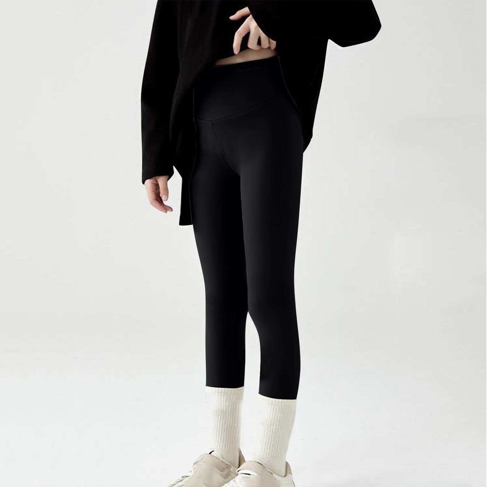 HASMES Girls High Waisted Joggers - Stretchy Athletic Pants With Pockets For Yoga & Running