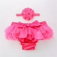 thumbnail image 1 of ATOGUTA Diaper Covers for Girls Mesh Ruffle Bloomers for Toddler Girls Newborn Infant Shorts Baby Underwear Hot Pink, Size 0-3T, 1 of 3