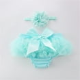 thumbnail image 1 of ATOGUTA Diaper Covers for Girls Mesh Ruffle Bloomers for Toddler Girls Newborn Infant Shorts Baby Underwear Light Blue, Size 0-3T, 1 of 4
