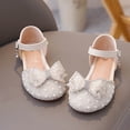 thumbnail image 1 of ATOGUTA Dress Shoes Girls Beige Ballet Flats Flats for Wedding Party School Uniform Shoes Cute Girls Mary Janes, 1 of 5