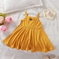 thumbnail image 1 of ATOGUTA Dresses for Girls Spaghetti Strap Size 6M-13 Sleeveless Dresses Casual Flared Dresses Summer Outfits Yellow, 1 of 3