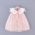 thumbnail image 1 of ATOGUTA Dresses for Toddler Girls Sleeveless Embroidery Floral Tulle Princess Dress Pink, Sizes 6M-3T, 1 of 5