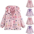 thumbnail image 1 of ATOGUTA Fall Winter Jackets for Girls Waterproof 3 in 1 Insulated Windbreaker Coat with Removable Fleece Lining Size 4T-15, Pink, 1 of 6
