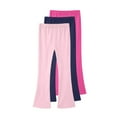 thumbnail image 1 of ATOGUTA Flare Leggings for Girls Full Length Soft Comfortable Leggings Elastic Waistband Stretchy 3 Pack Tights Pants Size 4T-16, Pink, 1 of 2