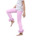 thumbnail image 1 of ATOGUTA Flared Yoga Pants For Girls High Waisted Leggings Yoga Bootcut Pants Full Length Bell Bottoms Size 3T-12, Watermelon Red, 1 of 6