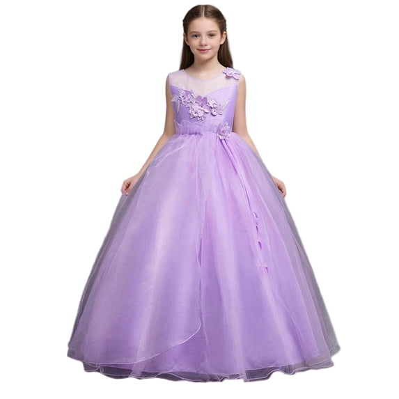 ATOGUTA Flower Girl Dresses for Wedding A Line Pageant Dresses for Girls Princess Party Prom Ball Gowns Size 5T-16