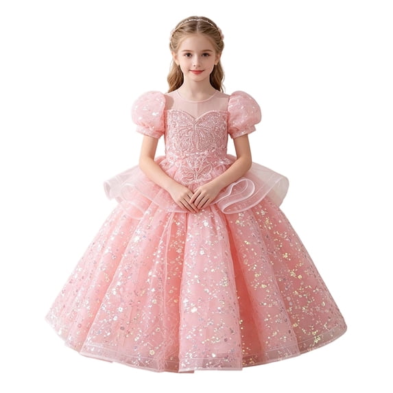 ATOGUTA Formal Dresses for Girls A Line Pageant Dresses for Girls Princess Party Prom Ball Gowns Size 3T-14