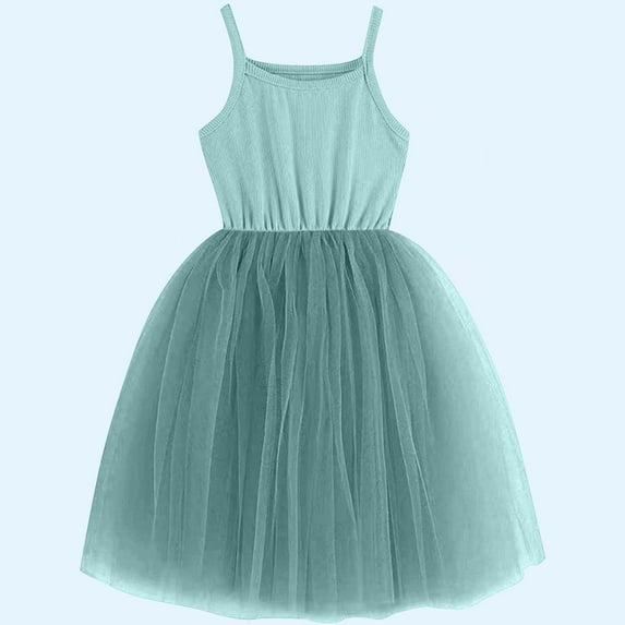ATOGUTA Girl Dress Tulle Party Birthday Poster Formal Fancy Flower Princess Dresses Size 9M-8, Green