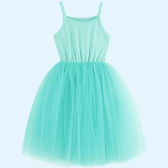 ATOGUTA Girl Dress Tulle Party Birthday Poster Formal Fancy Flower Princess Dresses Size 9M-8, Light Blue