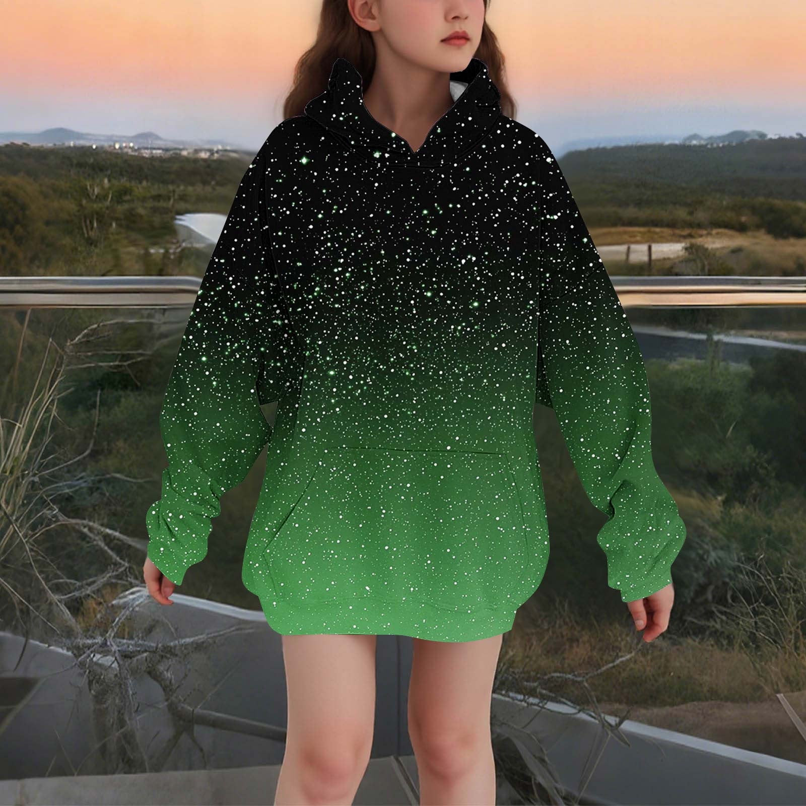 ATOGUTA Girl Hooded Sweatshirt Fall Winter Pullover Top Hoodie Kids ...