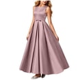 thumbnail image 1 of ATOGUTA Girl Long Formal Dress Wedding Satin Dresses Princess Birthday Party Prom Ball Gown Size 0-15, 1 of 6
