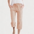 thumbnail image 1 of ATOGUTA Girl Wide Leg Capris with Pockets Wide Leg Drawstring Capris Summer Kid Loose Straight Cropped Sweatpant Size 4T-14, Orange, 1 of 5
