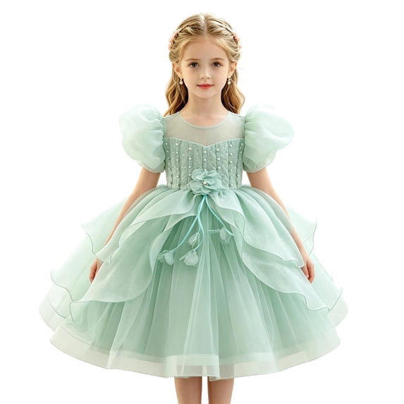 ATOGUTA Girl's Dresses Wedding Tulle Tutu Dresses Princess Birthday Party Prom Ball Gown Size 0-5T