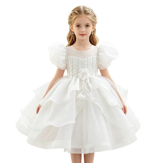 ATOGUTA Girl's Dresses Wedding Tulle Tutu Dresses Princess Birthday Party Prom Ball Gown Size 0-5T