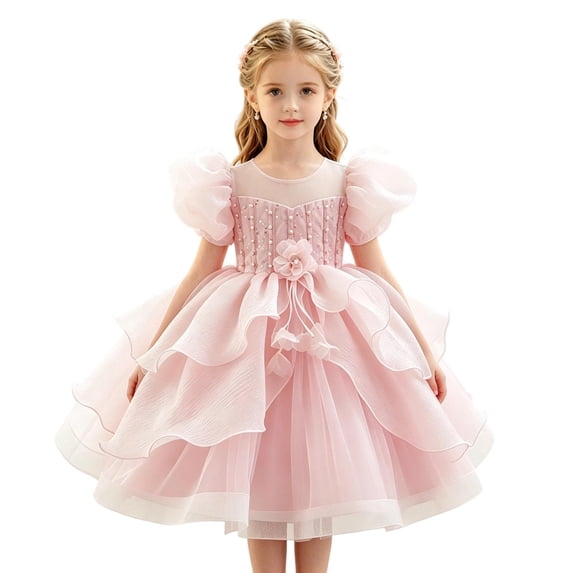 ATOGUTA Girl's Dresses Wedding Tulle Tutu Dresses Princess Birthday Party Prom Ball Gown Size 0-5T