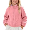 thumbnail image 1 of ATOGUTA Girl's Fleece Jacket Weather Resistant Lightweight Fleece Line Zip Up Fleece Jacket for Girls Outerwear Coats, 1 of 6