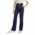 thumbnail image 1 of ATOGUTA Girl's Pants Button Waist Track Pants Straight Leg Athletic Sweatpants Size 4T-15, Navy, 1 of 5