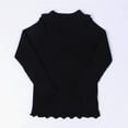 thumbnail image 1 of ATOGUTA Girl's Ribbed Turtleneck Cable Knitted Sweater Slim Pullover Sweater for Kids Black Size 12M-5T, 1 of 4