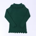 thumbnail image 1 of ATOGUTA Girl's Ribbed Turtleneck Cable Knitted Sweater Slim Pullover Sweater for Kids Green Size 12M-5T, 1 of 4