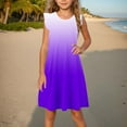 thumbnail image 1 of ATOGUTA Girl's Summer Dresses 4T-14 Sleeveless Casual Twirly Birthday Party Beach Kids Sundress Purple, 1 of 5