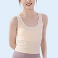 thumbnail image 1 of ATOGUTA Girl's Tank Tops Size 9-14 Kids Athletic Seamless Stretchy Crop Tops Dance Yoga Beige, 1 of 4