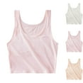 thumbnail image 1 of ATOGUTA Girl's Tank Tops Size 9-14 Kids Athletic Seamless Stretchy Crop Tops Dance Yoga Pink, 1 of 4