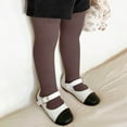 thumbnail image 1 of ATOGUTA Girl's Winter Tights Winter Ribbed Footed Leggings Stocking Pants Size 0-8, Bronze, 1 of 6
