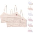thumbnail image 1 of ATOGUTA Girls 2 Pack Sports Bra Size 8-14 Crop Cami Training Bras for Girls Seamless Bra Design Beige, 1 of 6