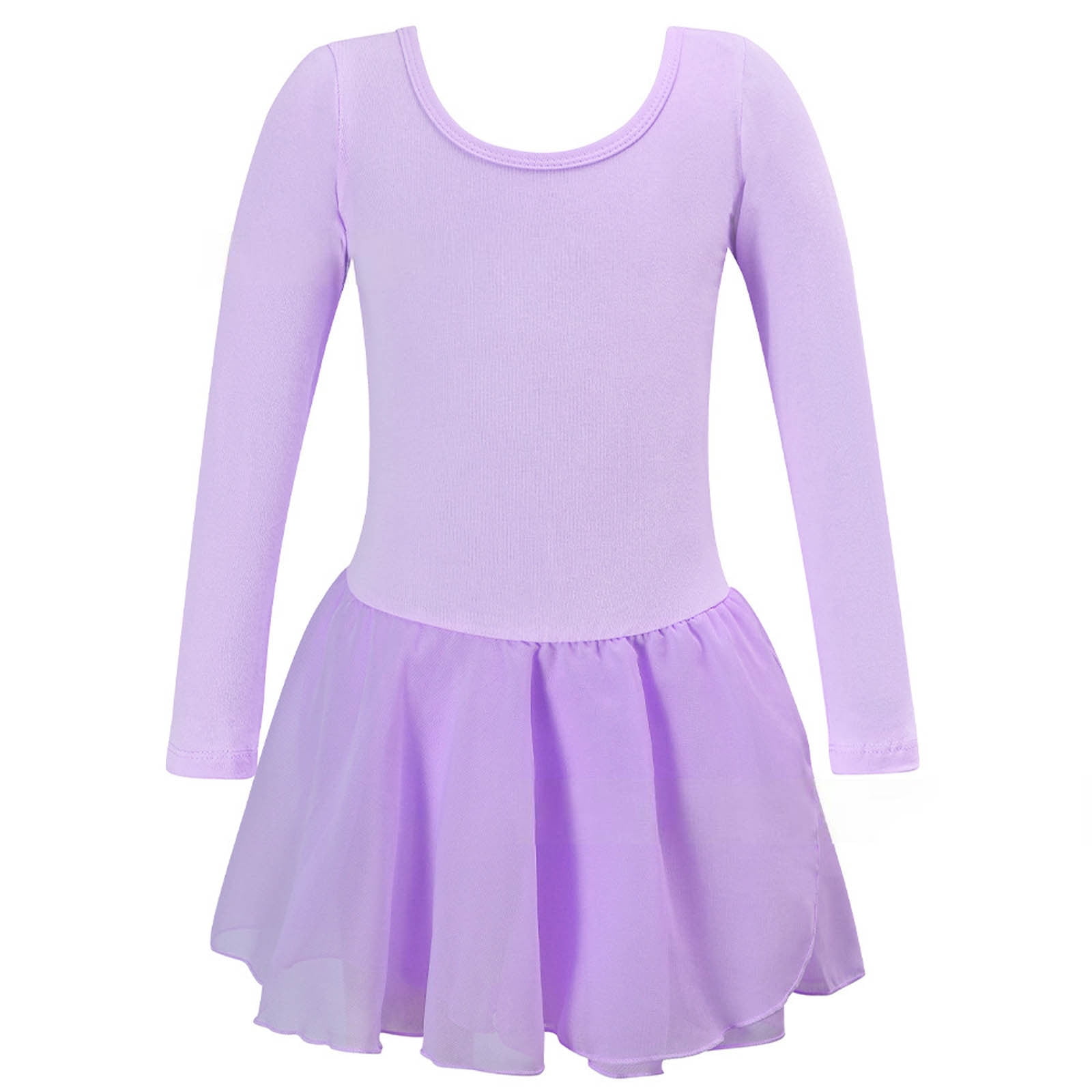 ATOGUTA Girls Athletic Dress Long Sleeve Dance Leotard Outfits with ...
