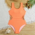 thumbnail image 1 of ATOGUTA Girls Bathing Suits Kids Sport Summer Beach Swimwear Orange, Size 8-12 Years, 1 of 5