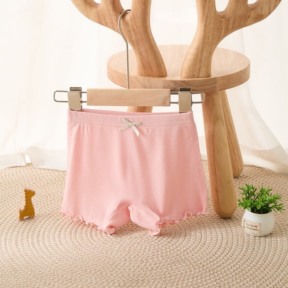 ATOGUTA Girls Boy Short Underwear Size 3T-8 Soft Boyshorts Kids Underwear Boxer Briefs Safety Panties for Dress, Pink