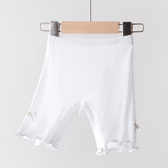 ATOGUTA Girls Boy Shorts Underwear Size 3T-8 Soft Boyshorts Kids Underwear Boxer Briefs Safety Panties for Dress, White