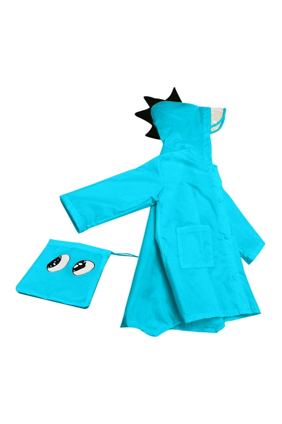 Girls Boys Rain Jackets Children Raincoat Waterpoof Rain Hooded Rainwear Blue, Sizes 1T-8