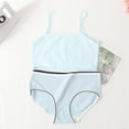 thumbnail image 1 of ATOGUTA Girls Bra and Panty Set Size 7-14 Seamless Cami Training Bra and Matching Panties Light Blue, 1 of 4