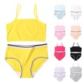 thumbnail image 1 of ATOGUTA Girls Bra and Panty Set Size 7-14 Seamless Cami Training Bra and Matching Panties Yellow, 1 of 4