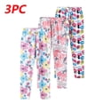 thumbnail image 1 of ATOGUTA Girls Capri Leggings Printed Yoga Pants Stretchy Opaque Activewear for School & Sports Size 3T-12, Blue, 1 of 4