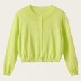 thumbnail image 1 of ATOGUTA Girls Cardigan Sweaters Crewneck Button Down Cardigan Sweater Long Sleeve Cute Tops Yellow, Kids Jackets 3T-10, 1 of 5