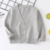 thumbnail image 1 of ATOGUTA Girls Cardigan with Button Loose Long Sleeve Sweaters Uniforms Kids Knit Sweater Outerwear for Boys Gray, Size 2T-12, 1 of 5