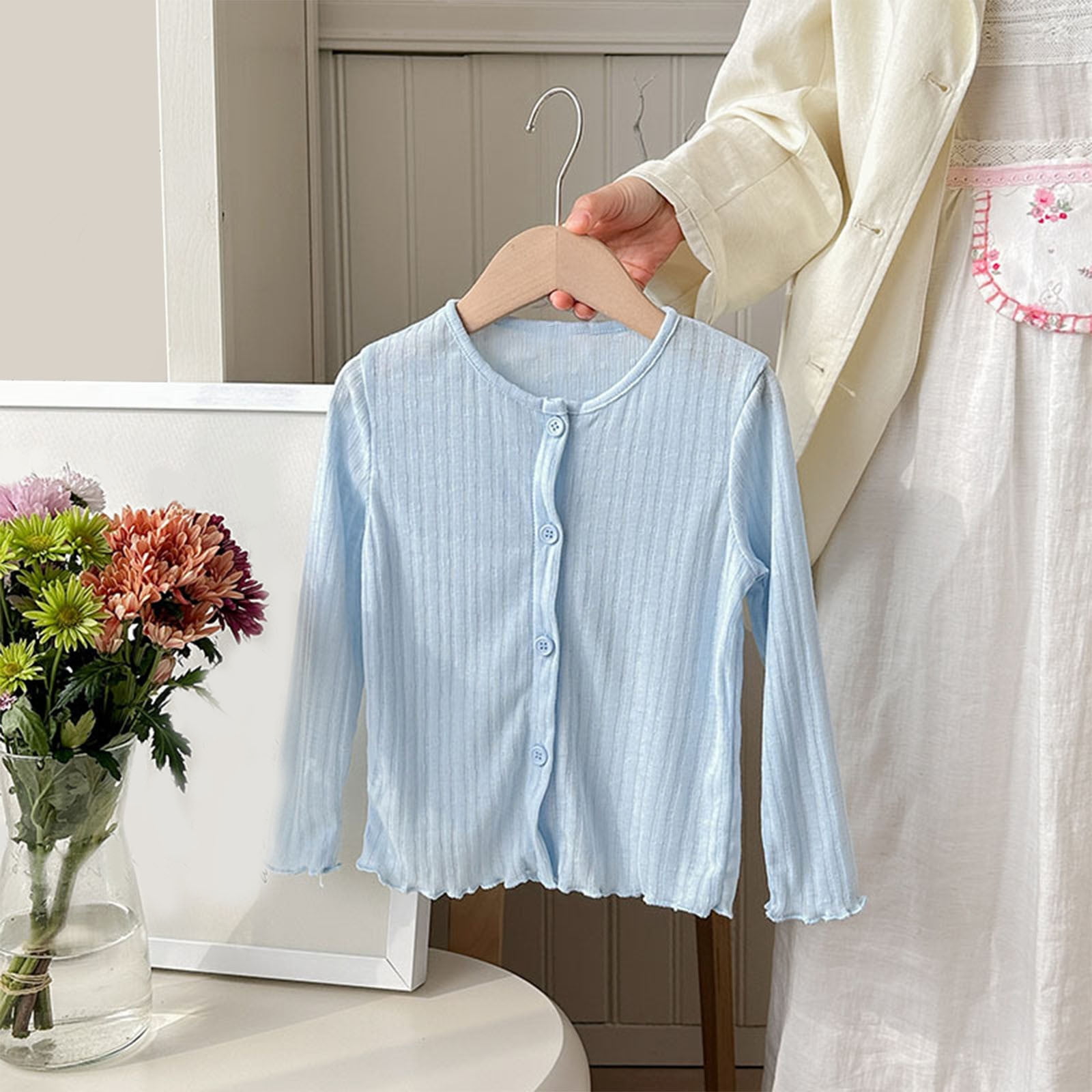 ATOGUTA Girls' Cardigans Long Sleeve Shirts Cute Breathable Casual ...